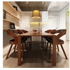 Image de Chaise de salle à manger 6 pcs Bois Cuir synthétique Marron