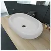 Image de Lavabo en forme ovale Céramique 63 x 42 cm Blanc