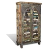 Image de Bibliothèque multicolore 3 étagères et 2 portes Bois récupéré 240947