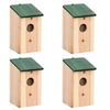 Image de 4 pcs Nichoirs Bois 12x12x22 cm