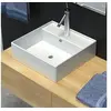 Image de Luxueuse vasque céramique carrée avec trop plein 41 x 41 cm