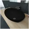 Image de Lavabo ovale Céramique 40 x 33 cm Noir