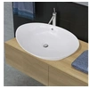 Image de Lavabo ovale en céramique avec trop plein 59 x 38,5 cm