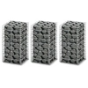 Image de Jeu de panier de gabion 3 pcs Fil galvanisé 25x25x50 cm