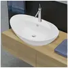 Image de Lavabo ovale en céramique avec trou de robinet