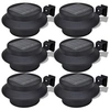 Image de Lampes solaires 6 pcs pour clôture gouttière Noir