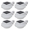 Image de Lampes solaires 6 pcs pour clôture gouttière Blanc