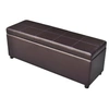 Image de Banc long de rangement bois marron