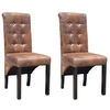 Image de Chaise de salle à manger 2 pcs Marron