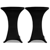 Image de Housse de table ?70cm Noir extensible 2 pcs