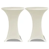 Image de Housse de table ?80cm Crème extensible 2 pcs