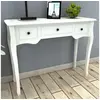Image de Table de console et coiffeuse avec 3 tiroirs Blanc