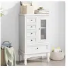Image de Armoire avec 5 tiroirs et 2 étagères Blanc