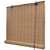Image de Store roulant Bambou Marron 140 x 160 cm