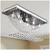 Image de Plafonnier avec perles en verre cristal Etincelant Blanc 8 x G9 29 cm 241391