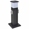 Image de Pilier avec lampe pour prise de jardin Noir