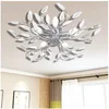 Image de Lampe de Plafond Blanc et Transparent Bras Crystal 5 E14 Plafonnier 241476