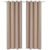 Image de Gordijnen met metalen ringen 135 x 245 cm 2 stuks (creme)130373