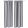 Image de Gordijnen met gleuven 135 x 245 cm grijs 2 st130376
