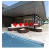 Image de Salon de jardin modulable resine tressee beige 8 pieces 70 x 70 x 54 7 personnes