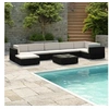 Image de Salon de jardin modulable resine tressee 8 pieces 8 personnes 70 x 70 x 52.5 cm gris