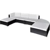 Image de Salon de jardin acier noir 6 pieces 5 personnes
