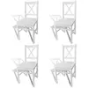 Image de Lot de 4 chaise H. 86 cm non pliable en bois interieur