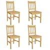 Image de Chaises à manger lot de 4 bois de pin