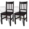 Image de Chaises à manger lot de 2 marron foncé pinède
