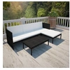 Image de Salon de jardin modulable noir 3 pieces acier 58 x 58 cm 3 personnes