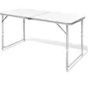 Image de Table pliable de camping Hauteur réglable Aluminium 120x60 cm
