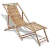 Image de Chaise de terrasse d extérieur avec repose pied Bambou