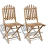 Image de Chaises pliables de jardin lot de 2 Bambou