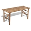 Image de Banc de jardin pliable 118 cm Bambou