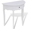 Image de Table console avec tiroir Demi ronde Blanc