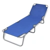 Image de Chaise longue en acier H. 27 cm gris L. 189 cm pliable