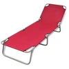 Image de Chaise longue pliable acier enduit de poudre rouge