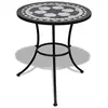 Image de Table de bistro Noir et blanc 60 cm Mosaïque