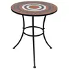 Image de Table de bistro Terre cuite et blanc 60 cm Mosaïque