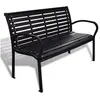 Image de Banc de jardin 125 cm acier et WPC noir
