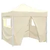 Image de Tente pliable avec 4 parois Crème 3 x 3 m