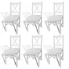 Image de Chaise de salle à manger 6 pcs Bois Blanc