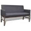 Image de Bank met gevoerde kussens stof rubberwood donkergrijs 241664