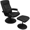 Image de Fauteuil TV avec repose pied Noir Similicuir