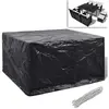 Image de Salon de jardin polyethylene noir 6 personnes