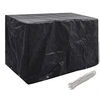 Image de Salon de jardin polyethylene noir 140.0 x 70 x 90