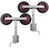 Image de Set de 2 supports à double roue inclinable pour remorque à bateau 59 - 84 cm