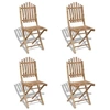Image de Chaises pliables d extérieur Bambou 4 pcs