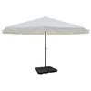 Image de Parasol blanc en aluminium avec base mobile