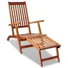 Image de Chaise de terrasse avec repose pied Bois d acacia solide
